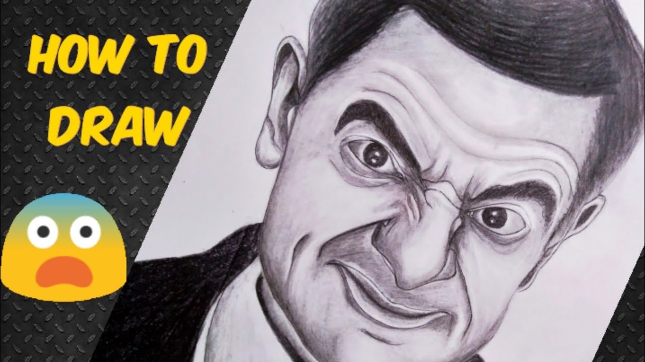 How to draw Mr.bean portrait// realistic drawing of mr.bean for beginners step by step..// YouTube