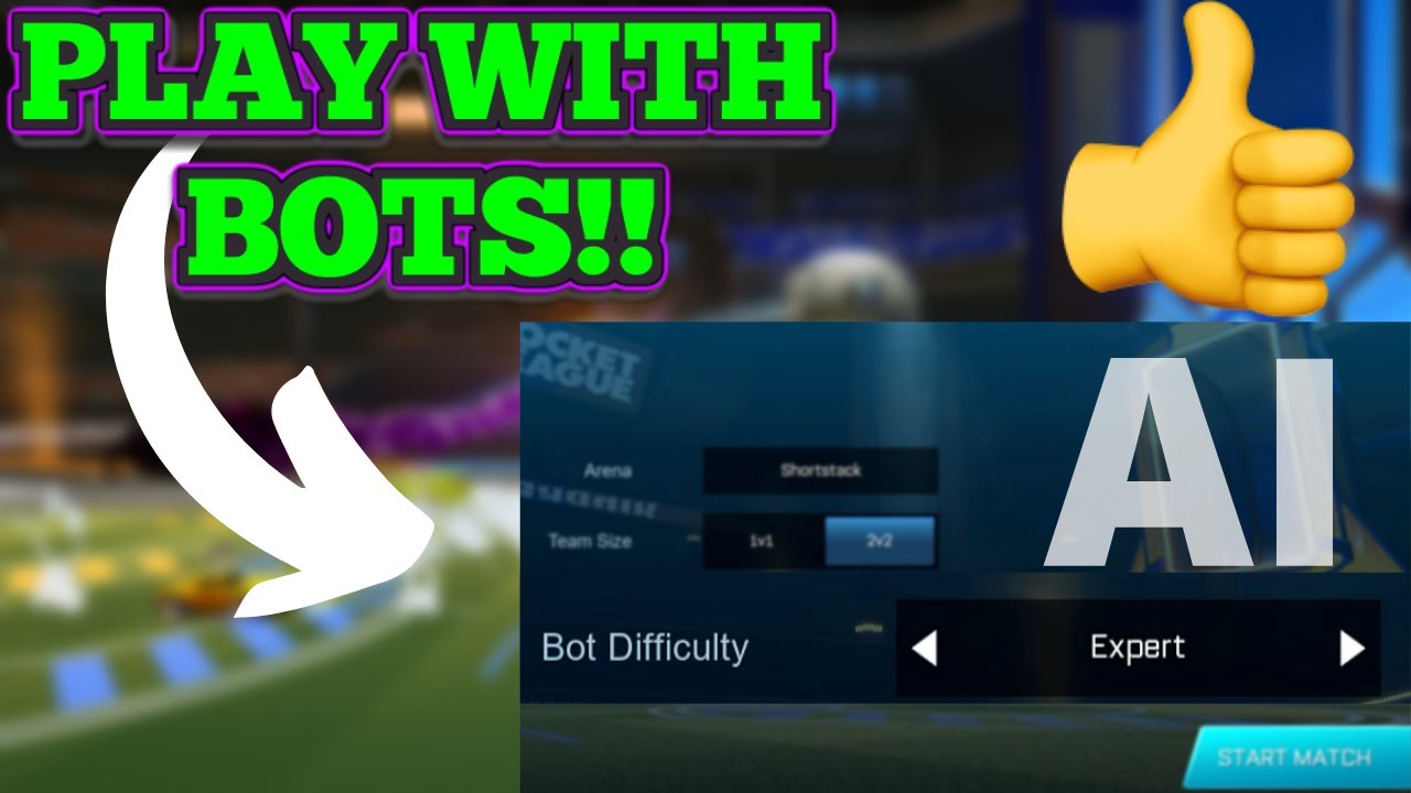 How to play private match with bots in Rocket League SideSwipe!!(Play with AI in RL Mobile