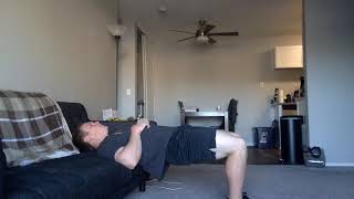 Shoulders Elevated Glute Bridge March