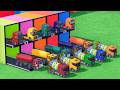 TRANSPORTING BUS, POLICE CARS, DUMP TRUCK, BOX TRUCK, FIRE TRUCK WITH SCANIA TRUCK - FS22 #77
