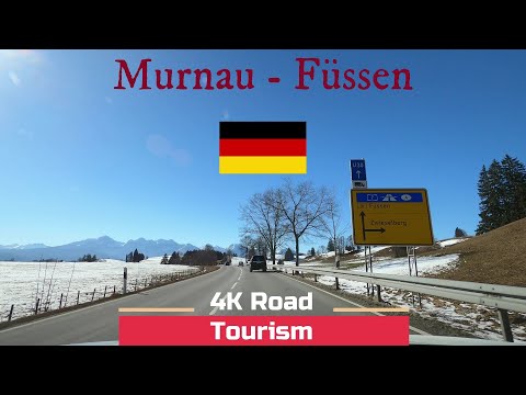 Driving Germany: Murnau am Staffelsee - Füssen - 4k scenic drive Voralpenland