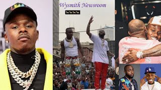 Davido takes US rapper Dababy to lagos trenches with huge crowd.