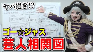 ゴー☆ジャスの芸人相関図を作ったら予想斜め上の大物芸能人だらけだった！！