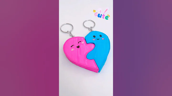 💝DIY BFF keychains💝 #shorts #tonniartandcraft #art #love #diy #craft #gift #papercraft #viralvideo