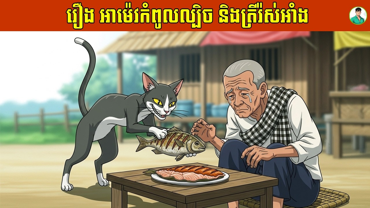 Ep23 | រឿងអេម៉េវកំពូលល្បិចនិងត្រីរ៉ស់អាំង | Pisey Fairy tale