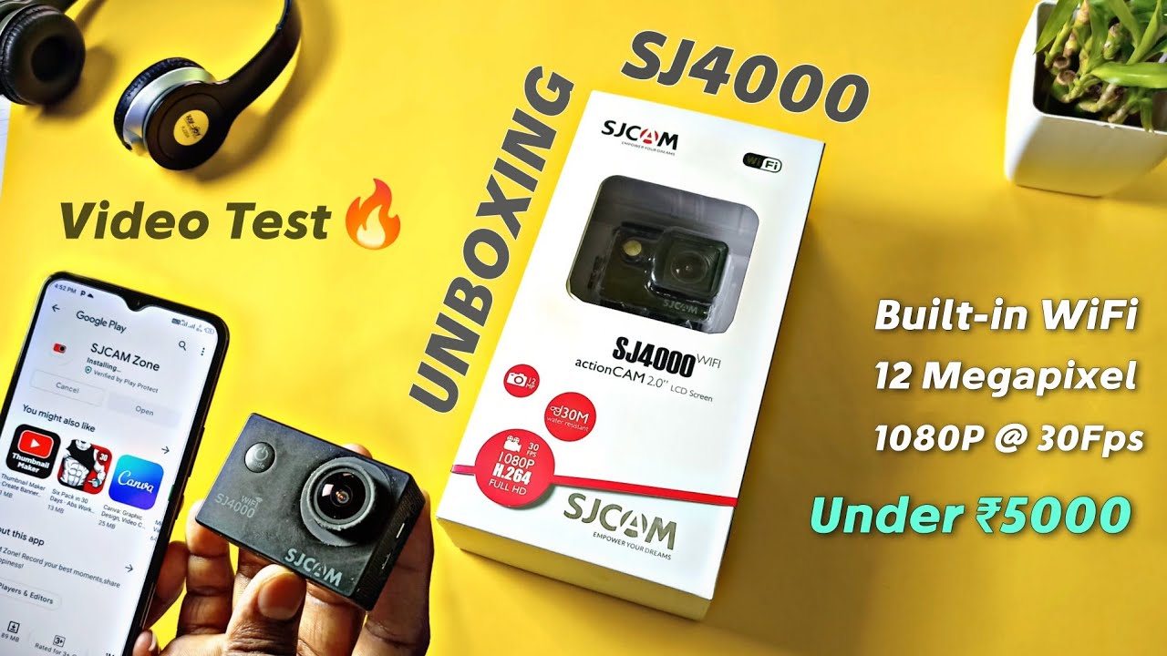 Best Budget Action Camera SJCAM SJ4000 Unboxing & Review Sj4000