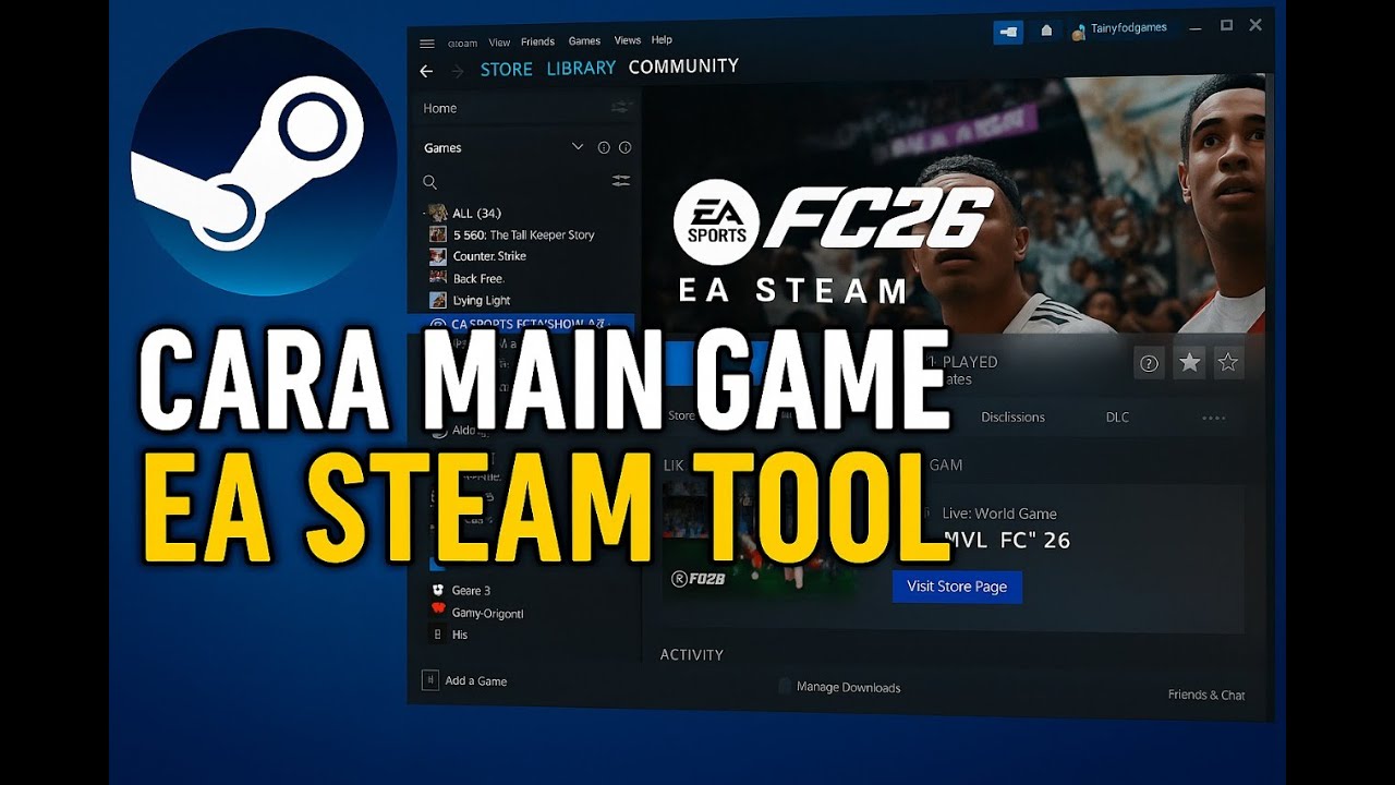 CARA MAIN GAME EA PAKAI STEAM TOOLS