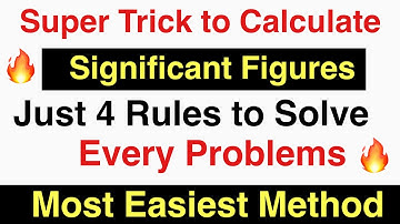 How to Calculate Significant Figures || Trick to Find Significant Figure