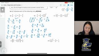 Order of Operations with Fractions | MTH1W Grade 9 Math (Ontario Curriculum)
