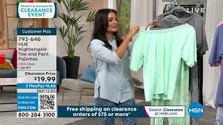 HUE Nightengale Tee and Pant Pajamas