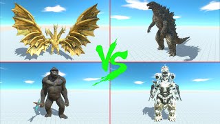 GHIDORAH vs GODZILLA vs KING KONG vs MECHAGODZILLA - Animal Revolt Battle Simulator screenshot 4