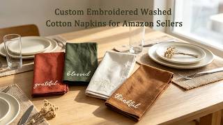 Custom Embroidered Cotton Napkins | 3,200-Piece Amazon Seller Production Case Study screenshot 1
