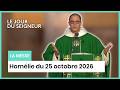 Hom&eacute;lie du 25 octobre 2026 | La grammaire de l&rsquo;amour
