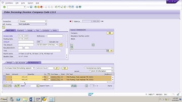 SAP MM Logistics Invoices verification Posting Invoice with different Tax code ECC6/S4 Hana
