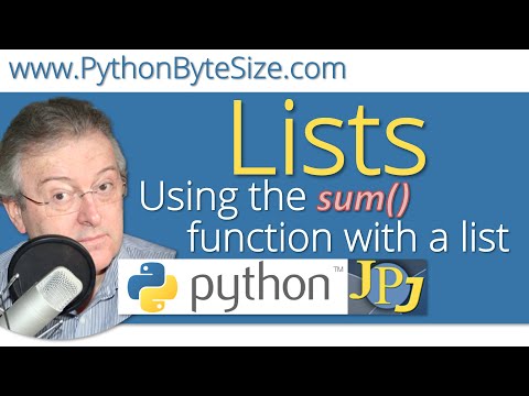 Using the sum() function with a Python list