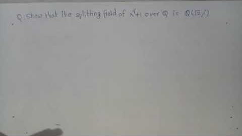 Spitting field of x^4+1 over Q