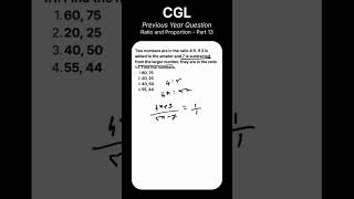 SSC CGL - Ratio and Proportion Part 13