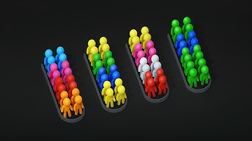 Crowd Sort: Color Sorting Game (by Hydronio) IOS Gameplay Video (HD)