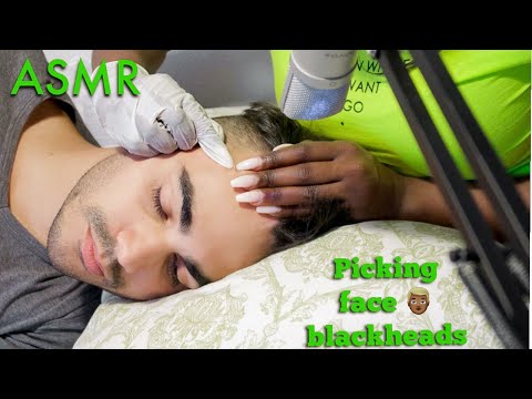 ASMR {All Zoomed} Nitpicking Face Blackheads •Face checkup