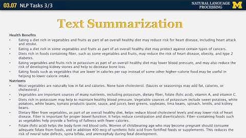 Lecture 21 — NLP Tasks 3-3 - Natural Language Processing | University of Michigan