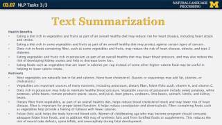 Lecture 21 — NLP Tasks 3-3 - Natural Language Processing | University of Michigan