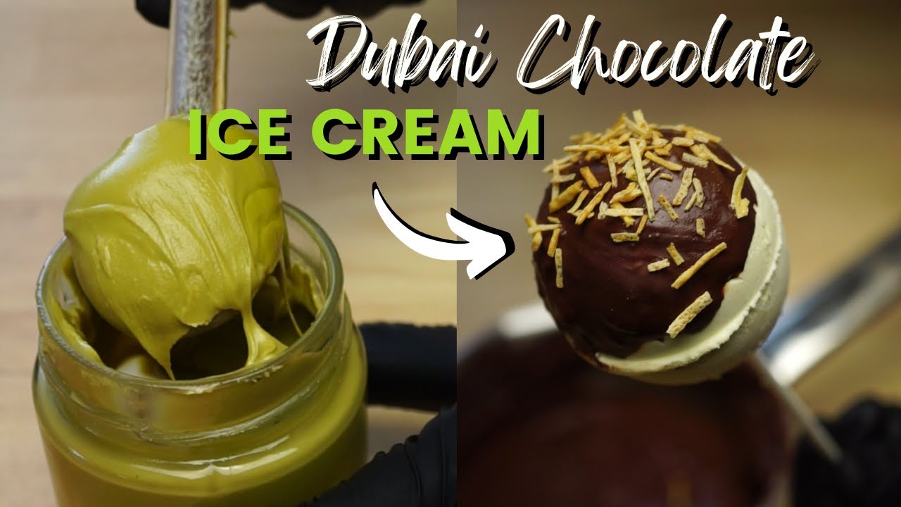 Dubai Chocolate Ice Cream Recipe | Viral Dessert Inspiration