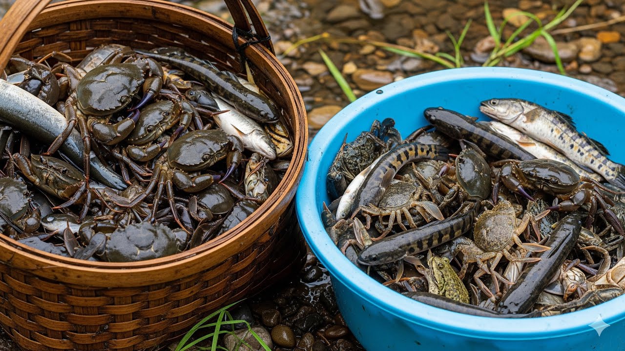 THĂM LƯỚI BÁT QUÁI | BẤT NGỜ VỚI CHIẾN LỢI PHẨM CUA ĐÁ VÀ CÁ SUỐI ĐẦY ẮP - Bùi Văn Trọng