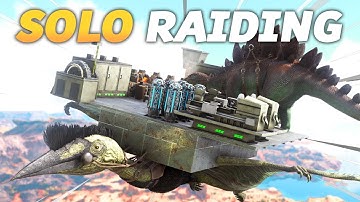 I SOLO Raided An ARK SkyBase For Crazy PROFIT