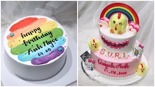 Làm bánh kem màu sắc Cầu Vồng | make cake Rainbow | Dieulinhcake