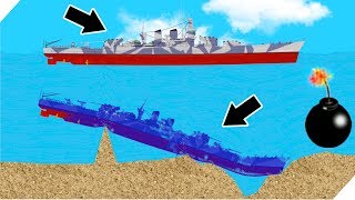 КАК ПОТОПИТЬ ВОЕННЫЙ КОРАБЛЬ В FLOATING SANDBOX! СИМУЛЯТОР ЗАТОПЛЕНИЯ КОРАБЛЕЙ