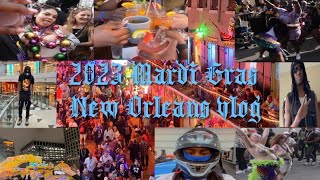 Mardi Gras Vlog 2023| New Orleans Vlog | Bourbon Street | Two Chicks Cafe | Restaurant Experiences|
