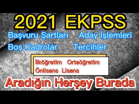 2021 EKPSS / ARADIĞIN HER ŞEY BURADA...Tercih önemlidir...