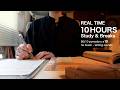 10 HOURS Study With Me|REAL TIME All Breaks Included|50/10 Pomodoro|休憩も一緒に過ごせる1日勉強会📚|Writing Sounds