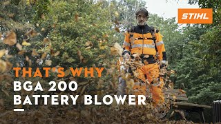 STIHL BGA 200 battery blower | Thats why
