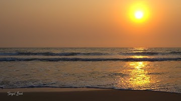 10 Hours of Fascinating Sunset Over the Tropical Beach and Calming Waves Sounds