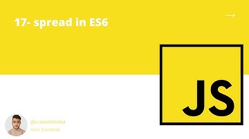 JavaScript Tutorial || 17-Spread operator