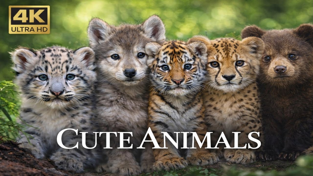 Cute Baby Animals 4K 🐾 | Amazing World of Young Animals | Relaxing Nature Film