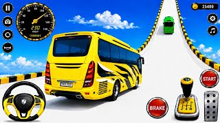 Extreme Bus Stunt Racing Gameplay on Mega Ramp Impossible Tracks | Crazy Bus Driving Challenge screenshot 5