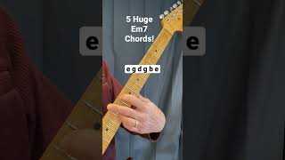 HUGE open Em7 chords! Up the neck!#shorts #guitar