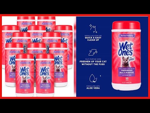 Wet Ones for Pets Freshening Multipurpose Wipes for Cats with Aloe Vera - Easy to Use Cat Wipes - G
