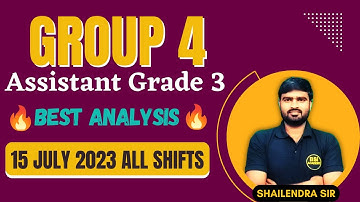 Group 4 Analysis | Group 4 - AG3 Exam Analysis | Group 4 15 July 2023 All Shifts Analysis