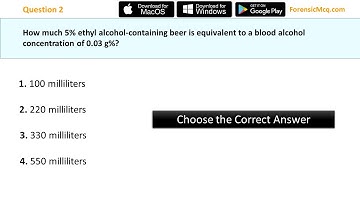 Forensic Toxicology MCQs | Alcohol and Illicit Liquids Important Questions in Forensic Science