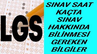 Lgs Sinavi Saat Kaçta Sinav Hakkinda Bi̇li̇nmesi̇ Gereken Bi̇lgi̇ler.cyg123