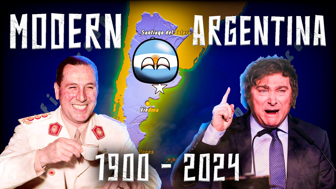 History of modern Argentina 1900 - 2024 [History on map]