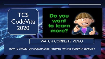 How To Crack TCS CodeVita 2020 | CODE VITA 2020|Prepare for TCS CodeVita Season 9 |TCS JOB FRESHERS