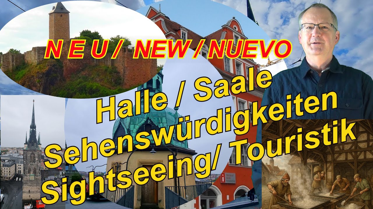 NEU ! Halle/Saale-Sachsen-Anhalt 🏛🪨Sehenswürdigkeiten*Videoreiseführer*Vlog*Touristik + sightsseeing