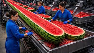 How Fresh Watermelon Juice Is Made in a High-Tech Processing PlantWatermelon juice