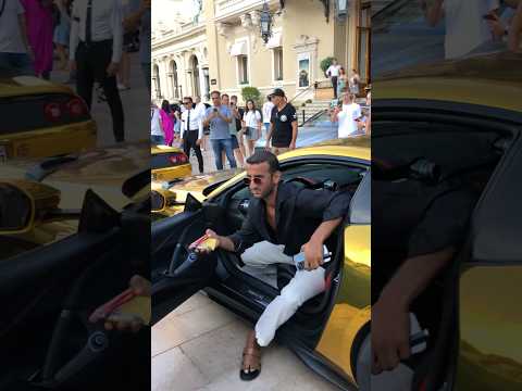 Billionaire sheikhs arriving with golden supercars at Casino #billionaire #monaco #luxury #lifestyle
