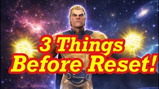 3 Things Before Reset! Sentry HACK with Mummy! Maestro Returns! Destroyer Next! Marvel Strike Force 