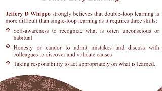 Jeff Whippo Shares Thoughts on Single-Loop Learning Versus Double-Loop Learning